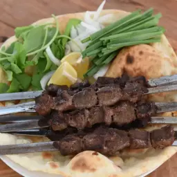 كبدة مشوية على الفحم